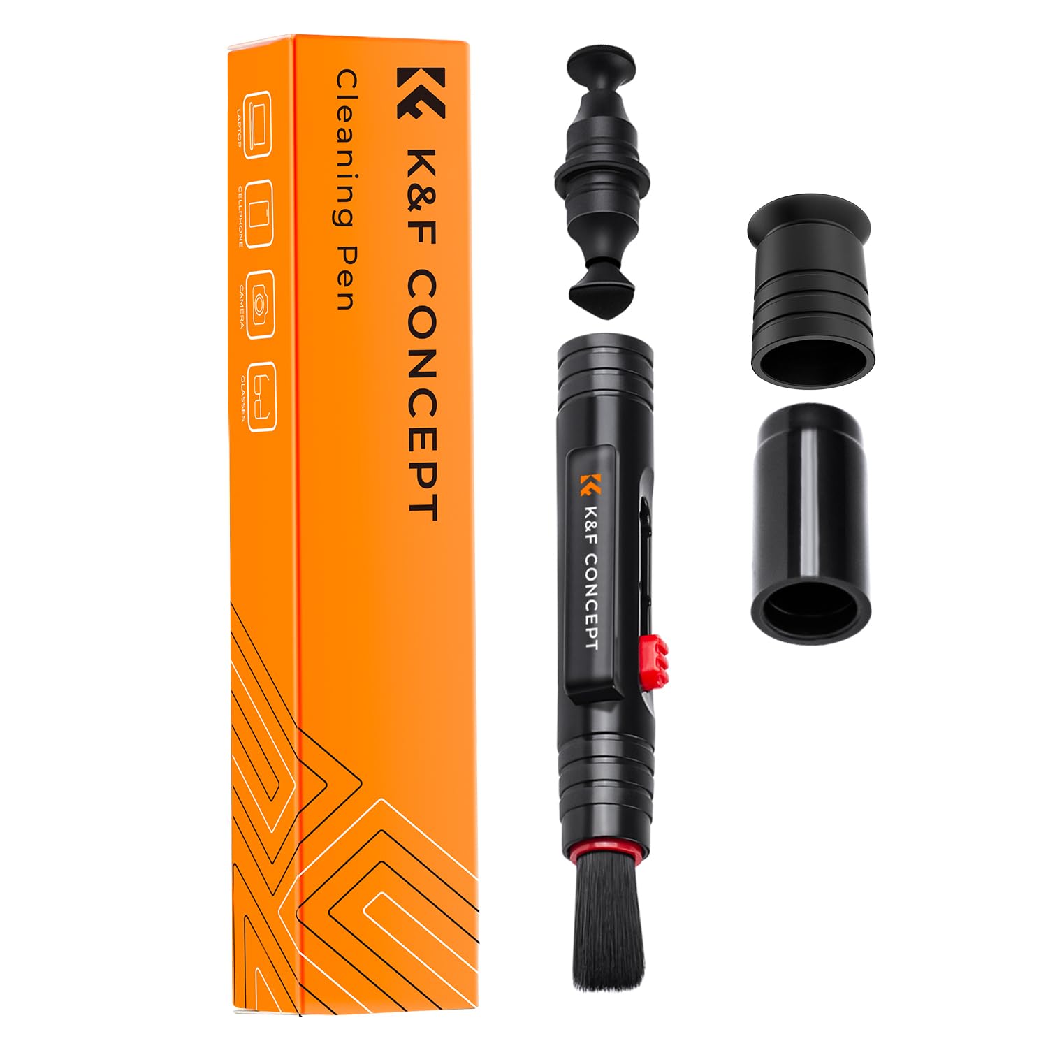 K&F Concept Lens Cleaning Pen with Soft Brush, Double-Sided Carbon Head for Camera Lens, Optical Lens, Glasses, Cosmos/Valve Index /PS4 PS5 VR Headset, Drone Dust and Fingerprint Cleaning