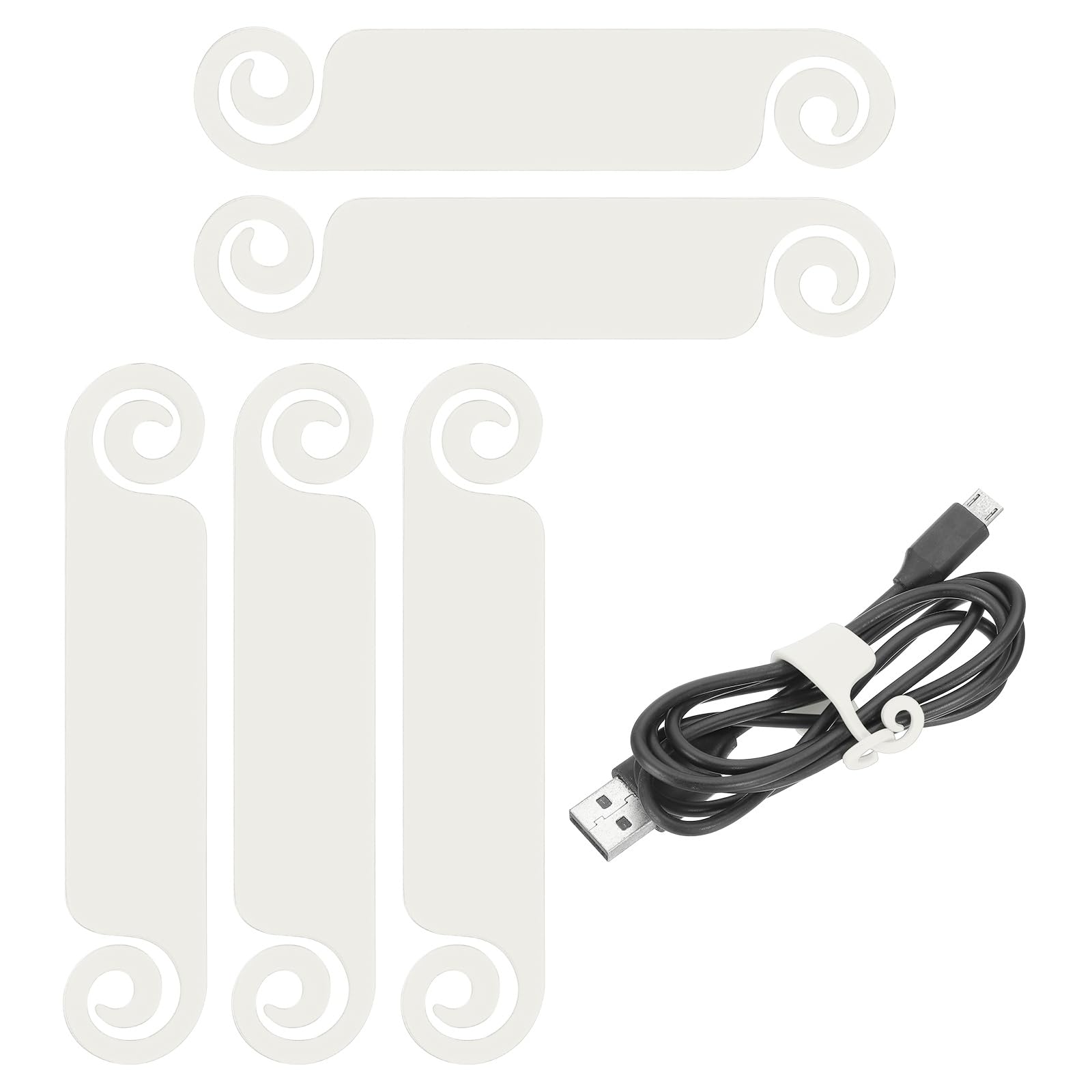 PATIKIL Cable Tags Flexible Cable Management Labels Cord Identification Tags, Wire Cord Markers for USB Computer Phone Charger Power - 100Pcs (White)