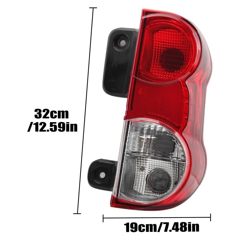 Piloto Trasero Luces Traseras Exteriores Para Nissan Para NV200 2009-2019 Luz Frenos Trasera Lámpara Antiniebla Trasera Cubierta Lámparas Advertencia Faros Traseros (Talla : 1pair)
