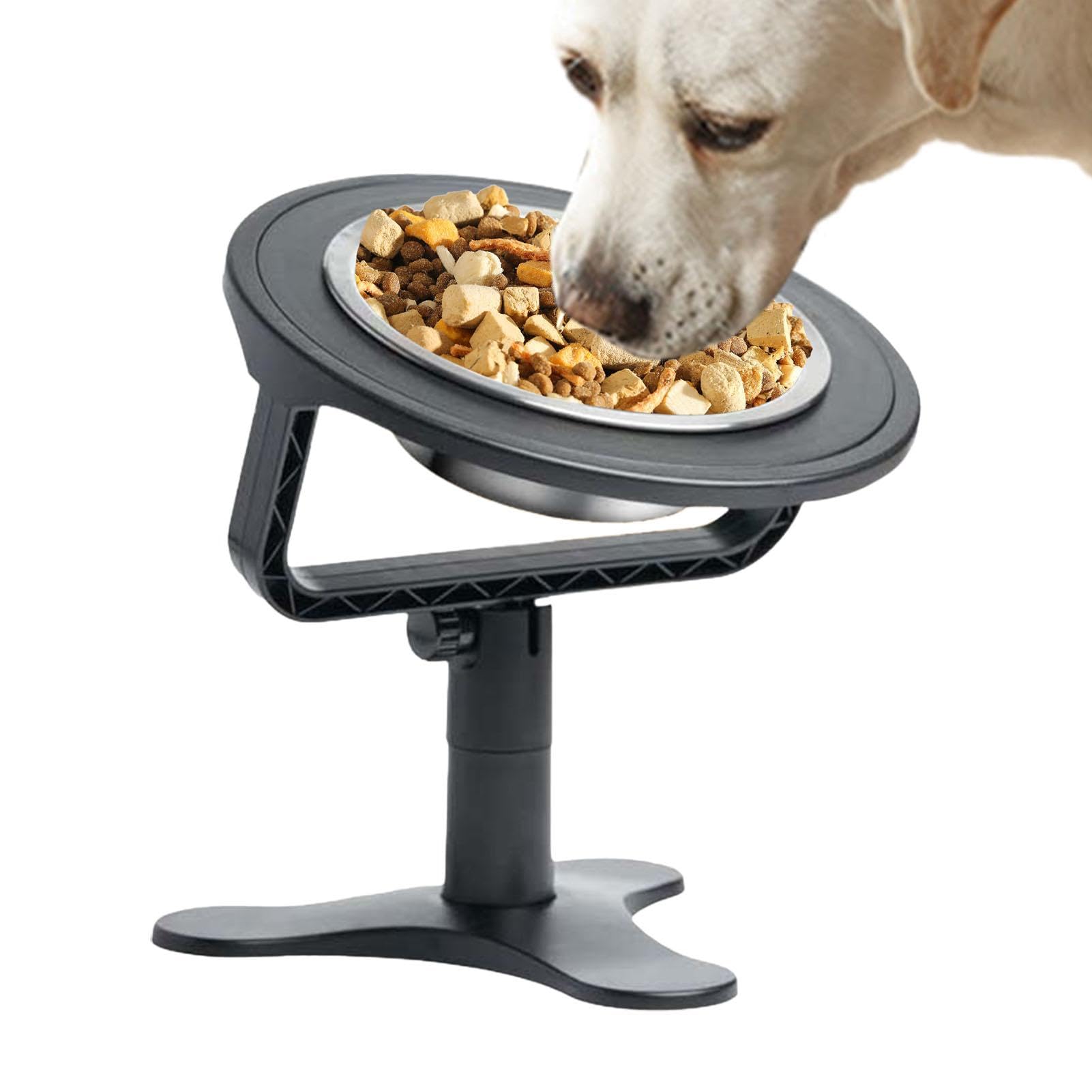 Removable Single Bowls - Dog Water Bowl, Portable Dog Travel Bowls | High Legged Neck Protection Non Slip Raised Dog Bowl, Elevated Slow Feeder Dog Bowls with Adjustable Stand for Dry and Wet Food