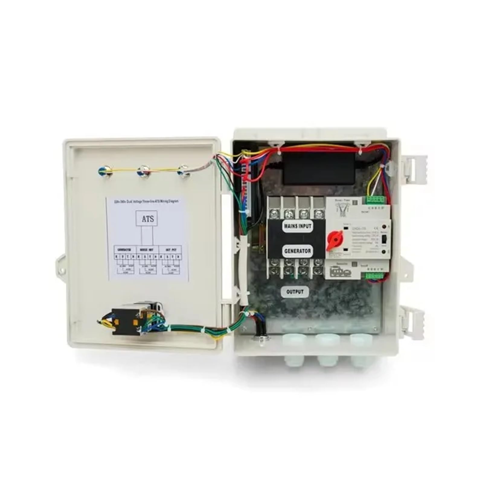 Silnik benzynowy 10kw 220 V 380 V, skrzynka sterownicza ATS, generator, podwójna moc, automatyczny przełącznik transferu, system panelu sterowania (380V GAS 6 otworów)