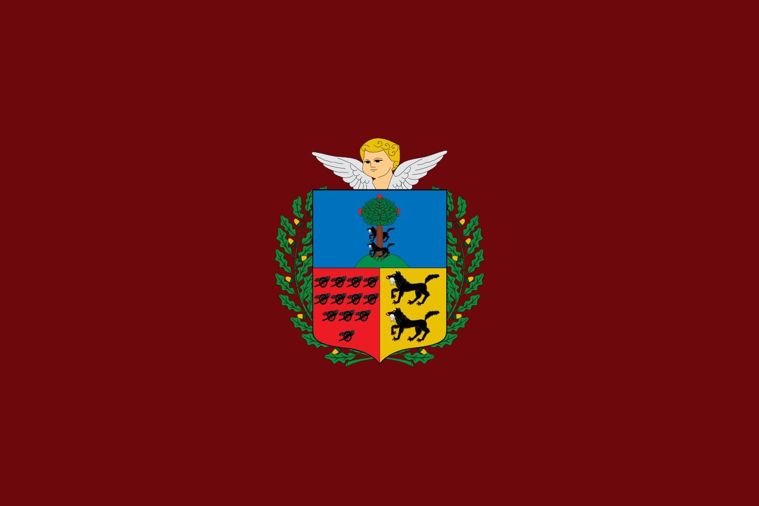 Drapeau Large Barakaldo grand format avec blason de Vizcaya
