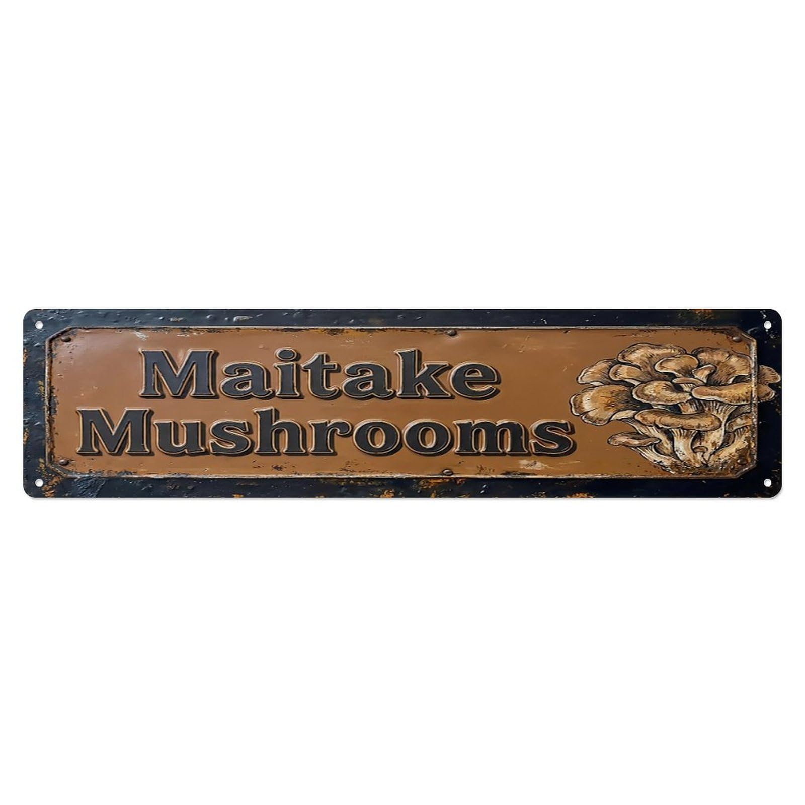 Vintage Maitake Mushrooms Clustered Farmhouse Metal Tin Sign