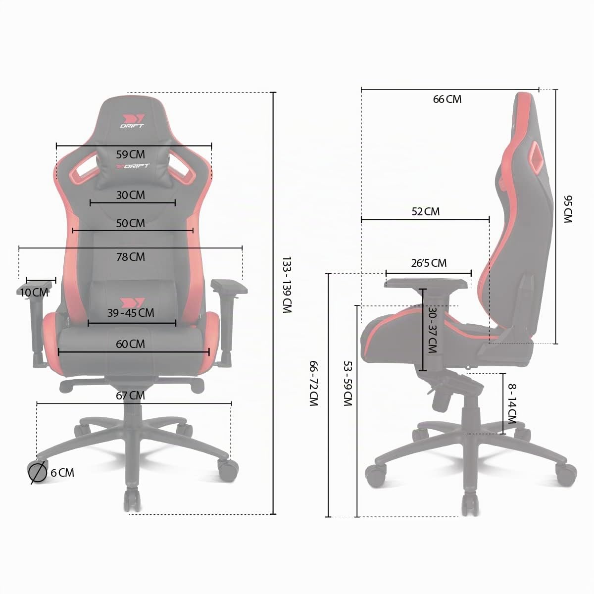 DRIFT GAMING DR600 - Silla Gaming Profesional, Polipiel, reposabrazos 4D, pistón Clase 4, Mecanismo Frog, inclinación, Giro, Bloqueo, cojín Lumbar y Cervical, Color Negro/Azul