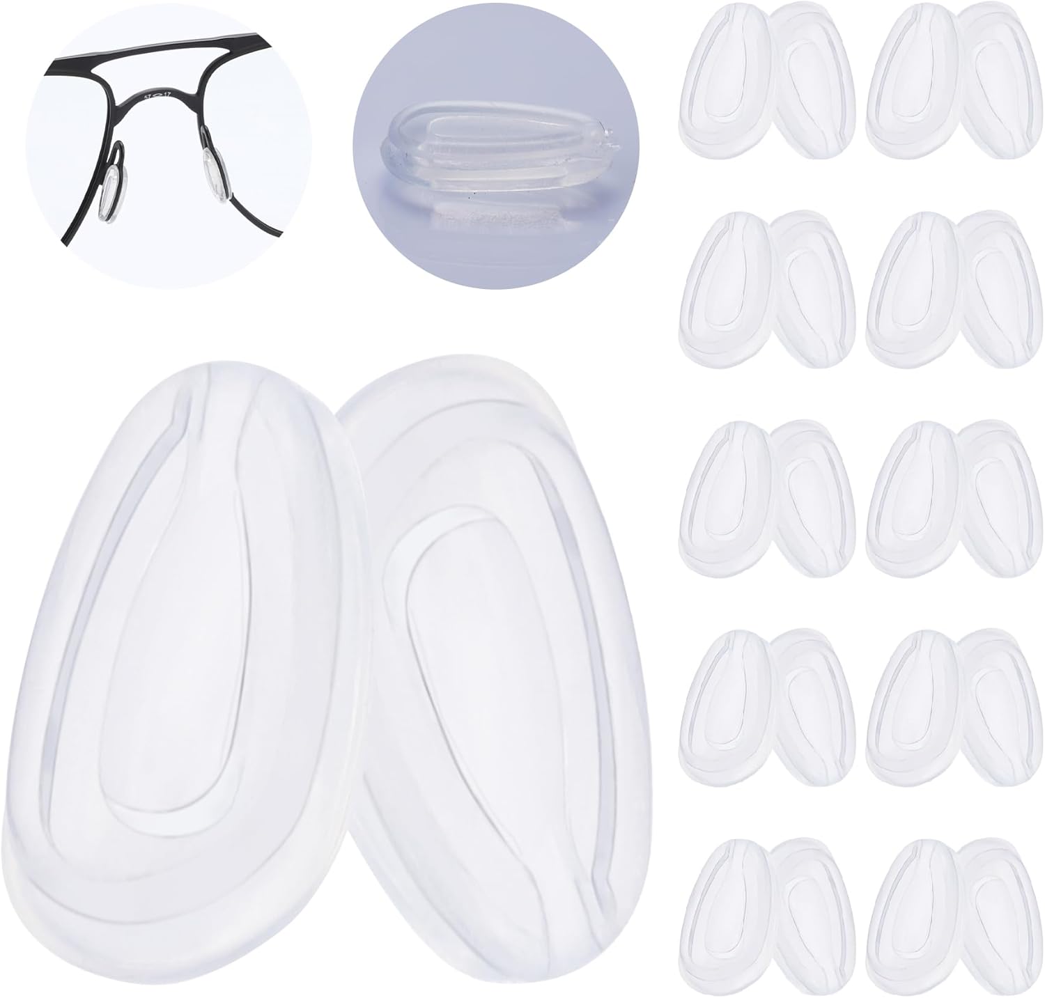 MYCOURAG 10 Pairs Replacement Silicone Rubber Nose Pieces