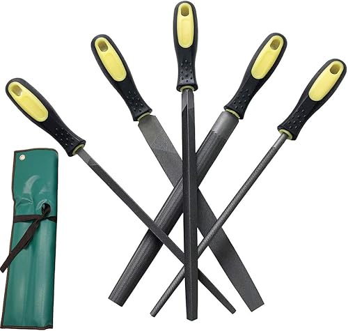Juego de archivos de metal, 5 piezas, 10 pulgadas, lima de acero de alto carbono, trabajo para metal, madera, plástico