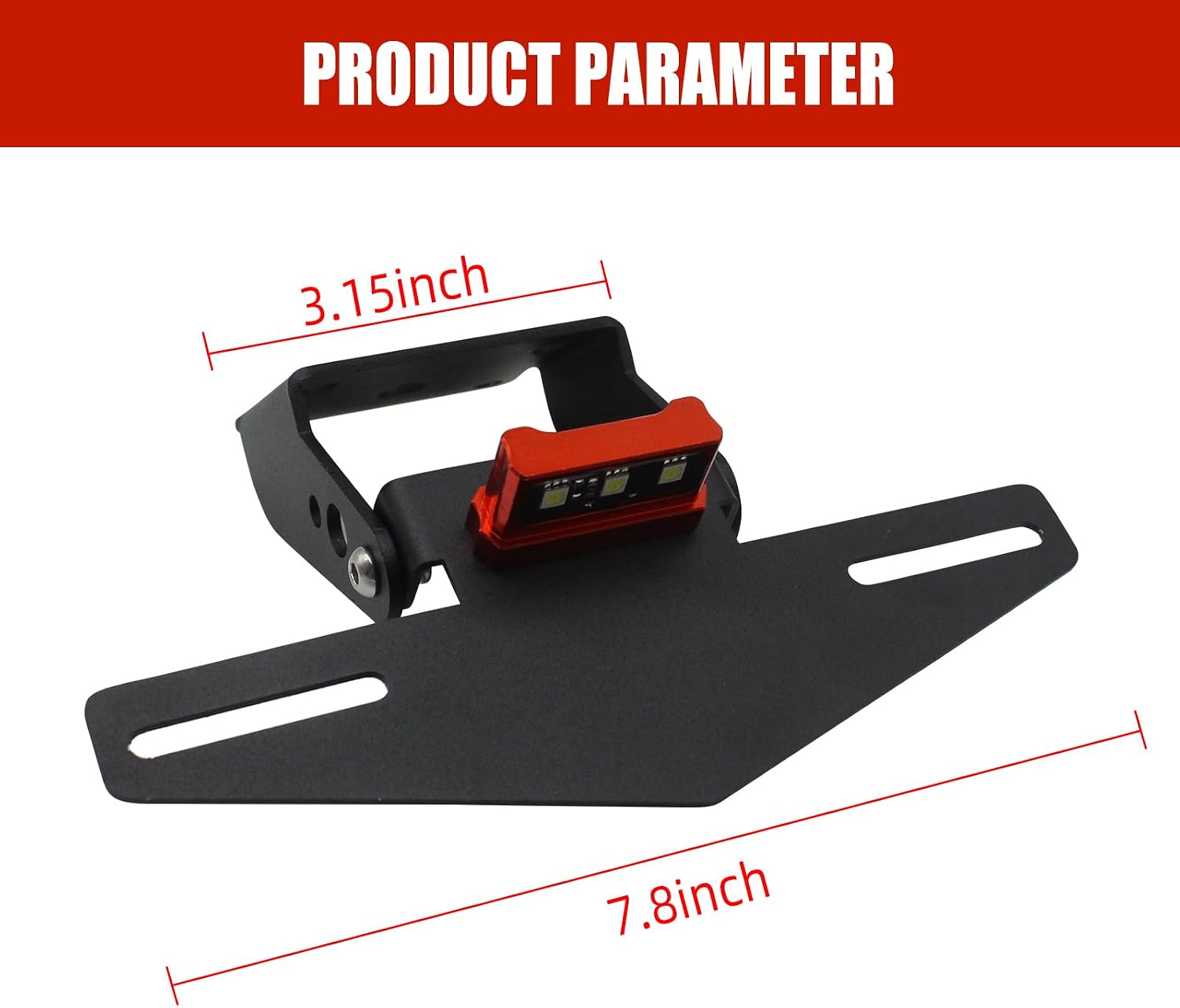 Motorcycle Rear License Plate Bracket Holder with LED Light for 125 250 390 200 2017-2023