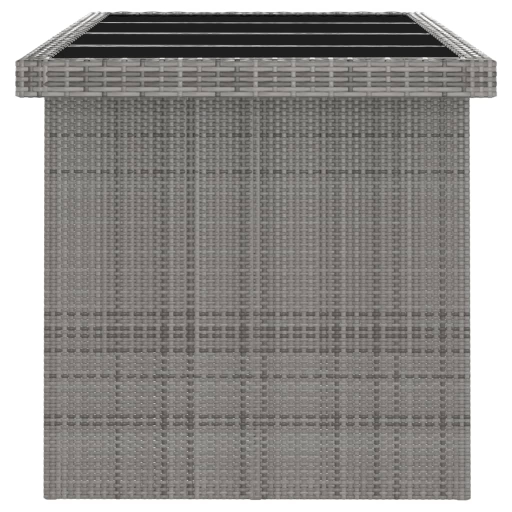 vidaXL Gartenmöbel 7-TLG. mit Auflagen Sitzgruppe Gartengarnitur Sitzgarnitur Gartenset Tisch Stühle Gartentisch Gartensessel Poly Rattan Grau