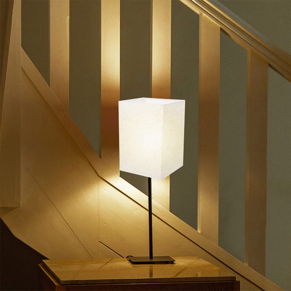 BESPORTBLE Klosz do lampy beczkowej, 2 sztuki, abażury stołowe, abażur z materiału, kwadratowy, zastępczy klosz lampy, do lampy stojącej, kinkietu, lampki nocnej, khaki, abażuru
