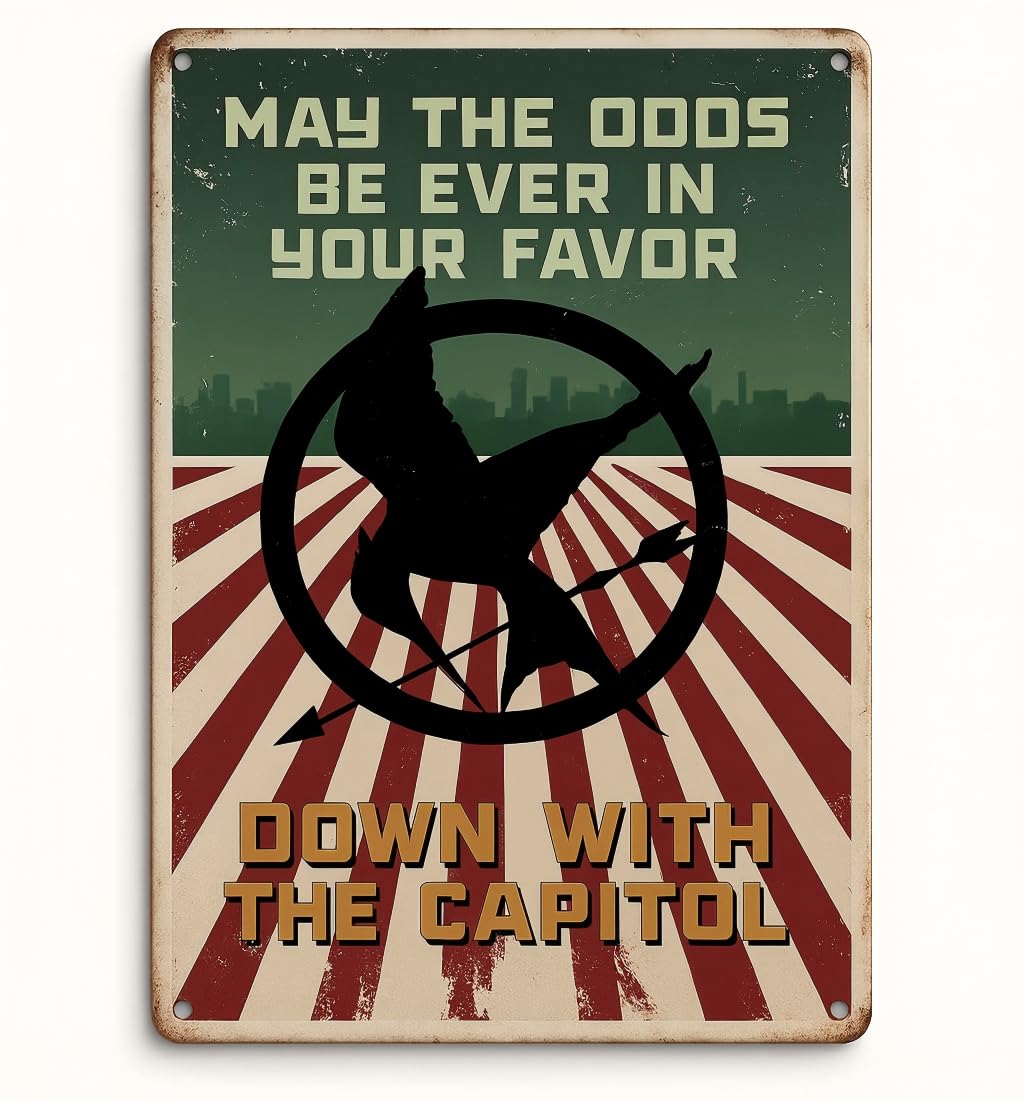Kiss Kitty Green Wall Decor Metal 8 X 12Inch - For Hunger Games May The Odds Be Ever In Your Favor Sign Tin Sign Personalized Metal Signs