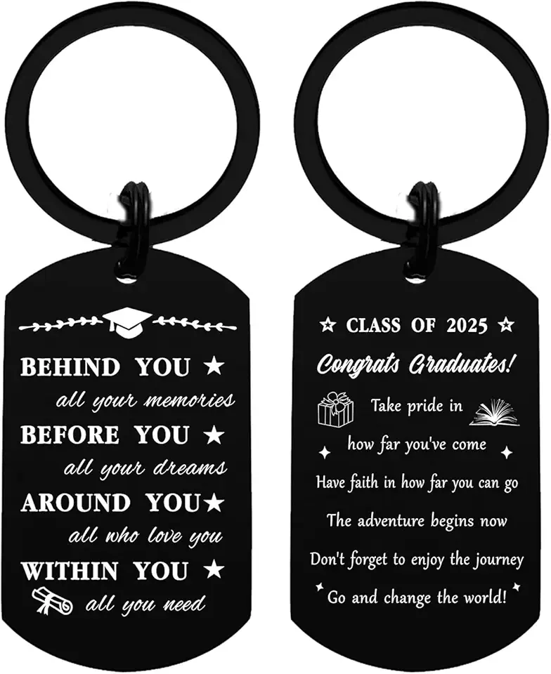 Graduation Gifts for Him, Class of 2025 Graduation Keychain for High School College University Ph.D.Boys Men, Grad Male Present