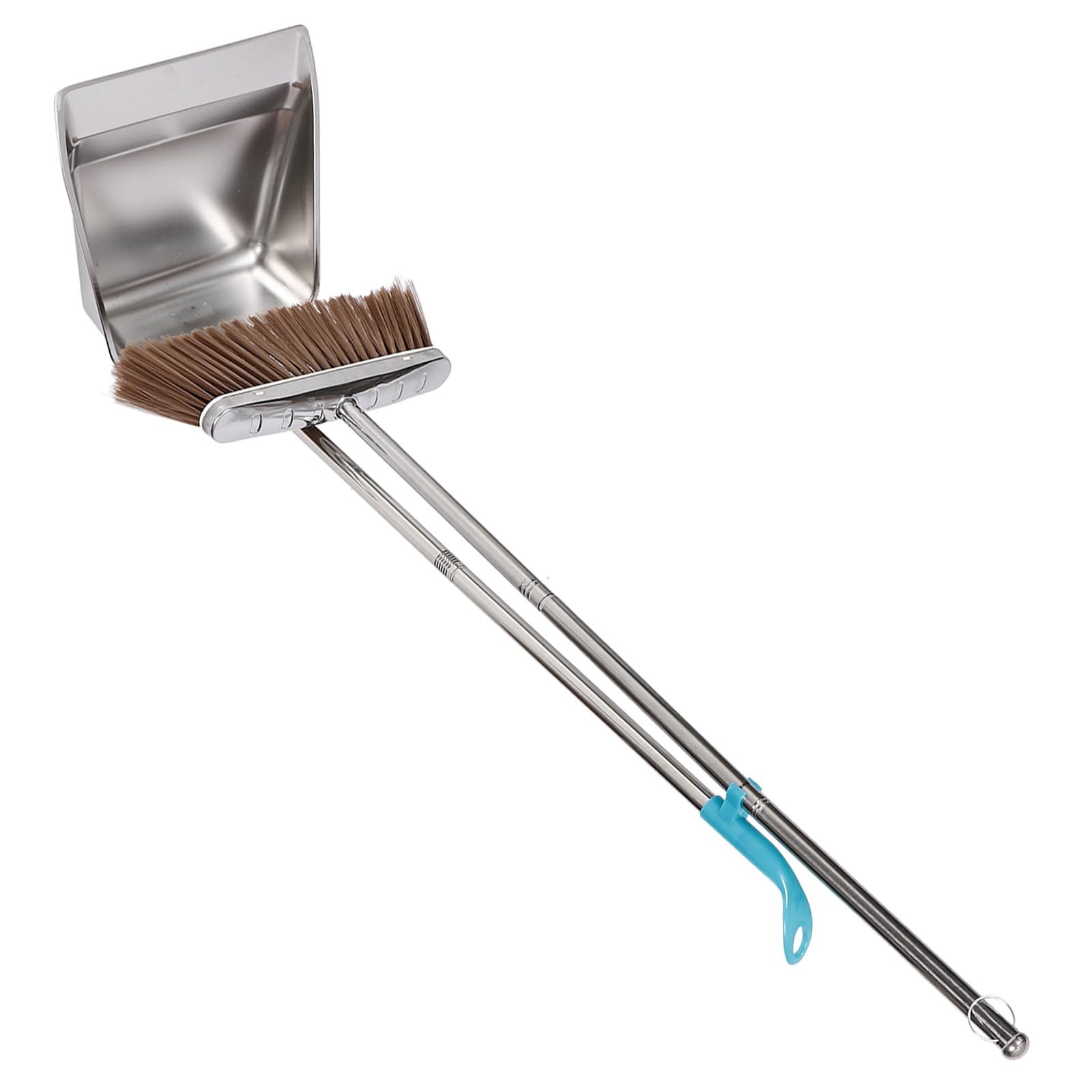 UPKOCH Set Paletta e Scopa in Acciaio Inossidabile Design Semplice e Resistente, Paletta Ampia e Profonda per Pulizia Efficiente della Casa