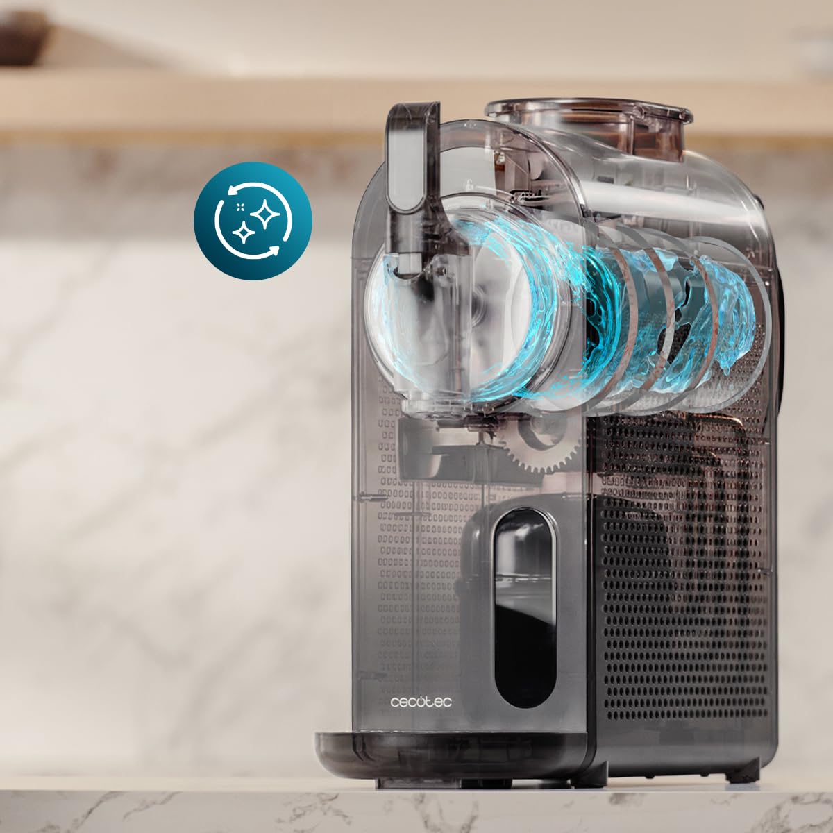 Cecotec Machine à Granités - Sorbetière - 1,5 L - Twist&Ice Cream B. 210 W, Commande Tactile, 9 Modes, Réfrigération sans Précongélation, Buse Anti-Gouttes, Boissons Fraîches Maison à l'Instant