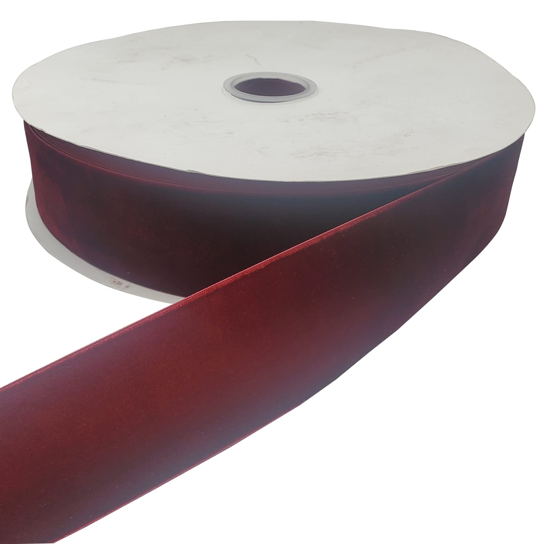 10 Yards Velvet Ribbon Spool (Wine, 2")