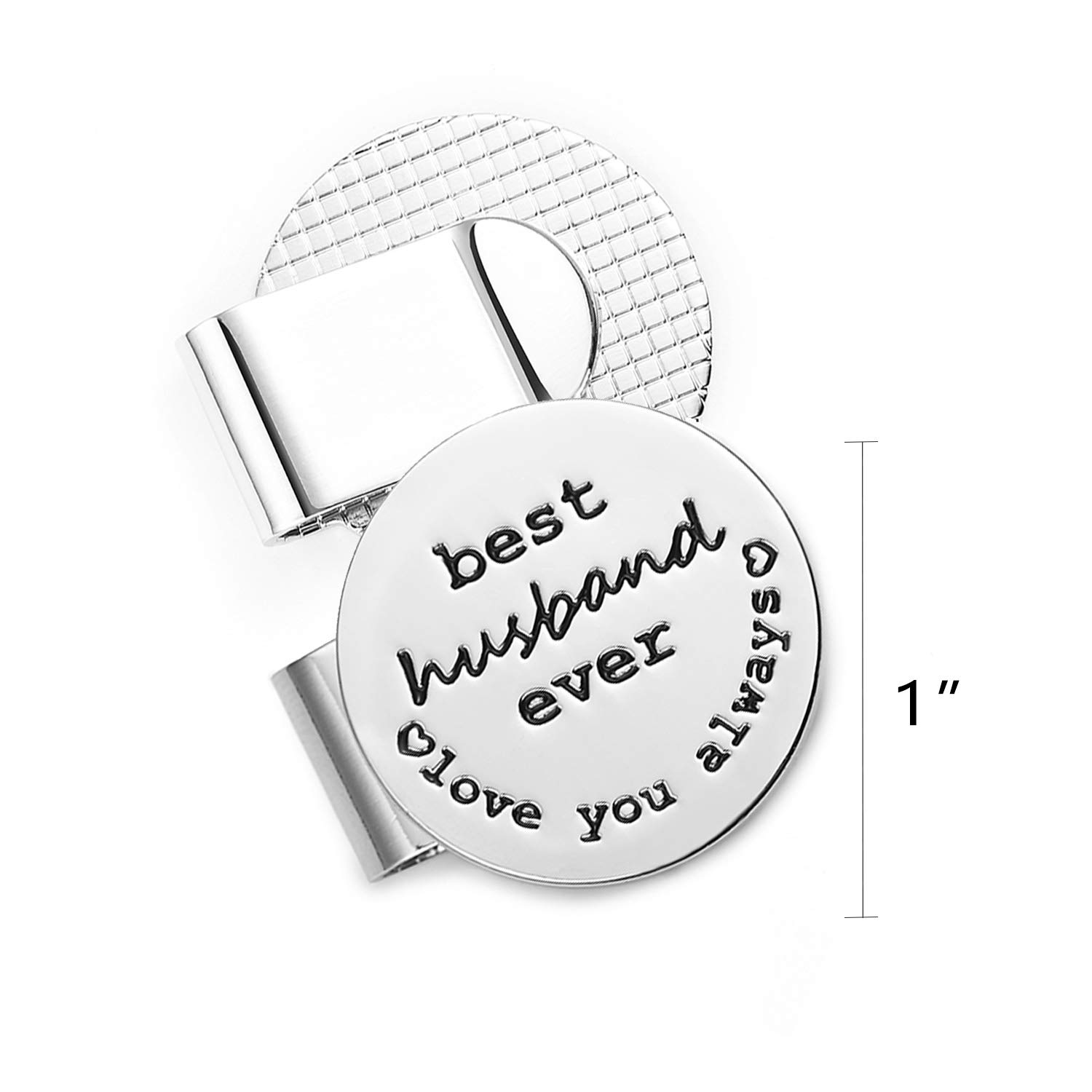 Melix Home May The Course Be with You Golf Ball Marker Magnetic Hat Clip Golfer Gifts for Dad Grandpa Husband Brother Boyfriend Golf Accessories Gift Set of 2 (Best Husband Ever Love You Always)