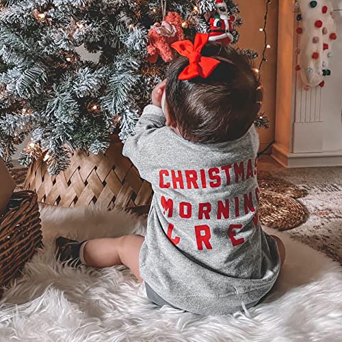 Newborn Baby Boys Girls Christmas Outfit Long Sleeve Crewneck Sweatshirt Oversize Bubble Romper Xmas Clothes2