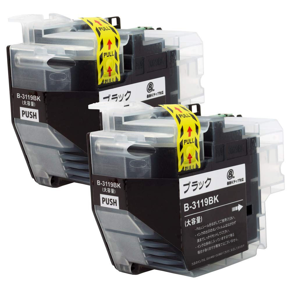 Amazon.co.jp: brother ブラザー LC3119(PGBK/ブラック)【2本セット(大