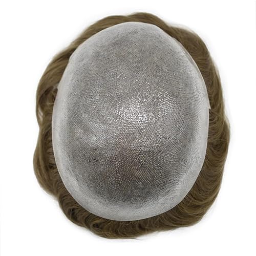 Miniatura 5 de Tupé para hombres, sistema de reemplazo de piezas de cabello humano real, pelo ultrafino, para hombres, unidades de cabello natural, línea capilar