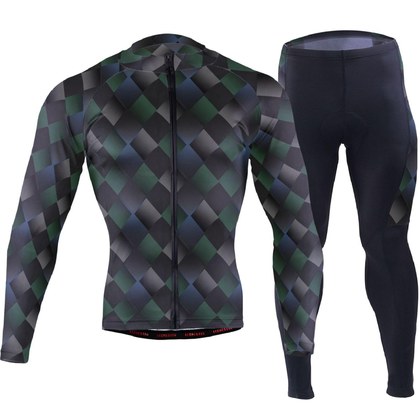 Radtrikot für kaltes Wetter, mit Taschen, Windbreaker, langärmelig, 3D-gepolstert