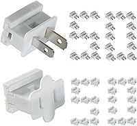 Vista 16 de SPT-1 Vampire Plugs 20 piezas Negro – Enchufe deslizante hembra y macho, enchufe eléctrico de repuesto para luces de decoración de Navidad