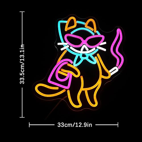 Miniatura 2 de Letrero de neón para decoración de pared, arte de pared con luz de neón con interruptor regulable, letrero de luz LED alimentado por USB para