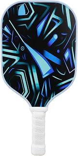 Palas de pickleball LED | Raqueta de pickleball ligera de fibra de vidrio LED | Accesorios antideslizantes de pickleball de agarre cómodo suministros al aire libre para mujeres y principiantes