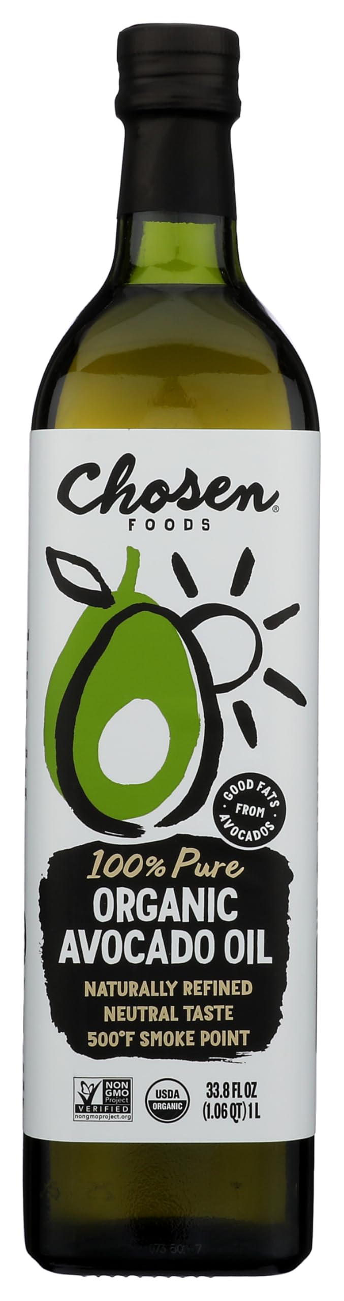 CHOSEN FOODS Organic Avocado Oil, 33.81 FZUSDA Organic