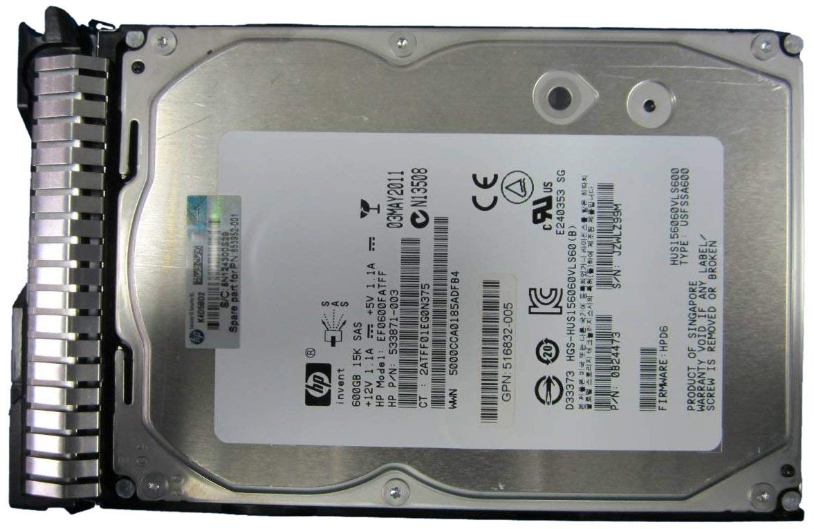 HP 653952-001 600GB 6G SAS 15K 3.5IN SC ENT HDD