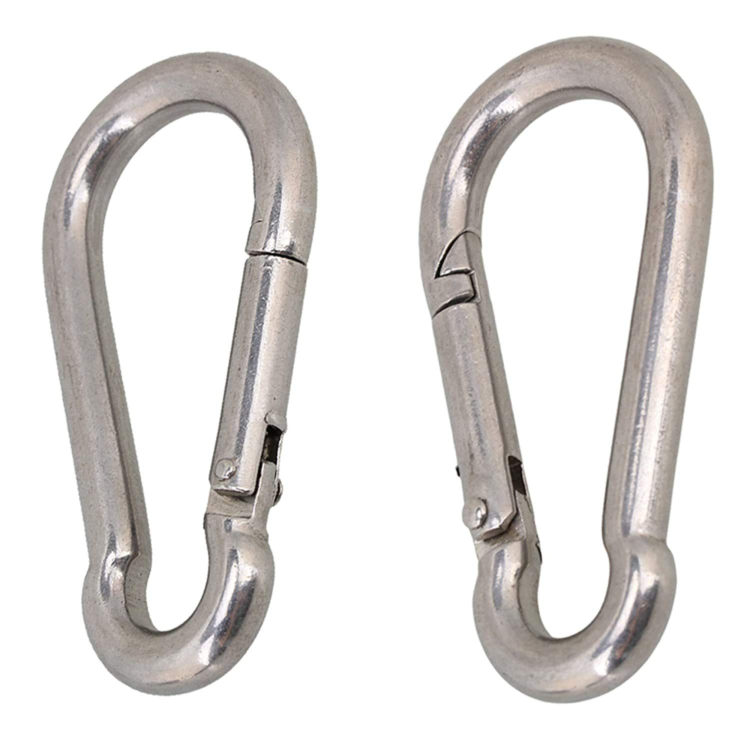 As Seen on TV Product Viva Fitness M8x80mm 304 Stainless Steel Spring Snap Hook Carabiner (Silver) - Pack of 2 (B08TRF8WDZ) Amazon Price History, Amazon Price Tracker