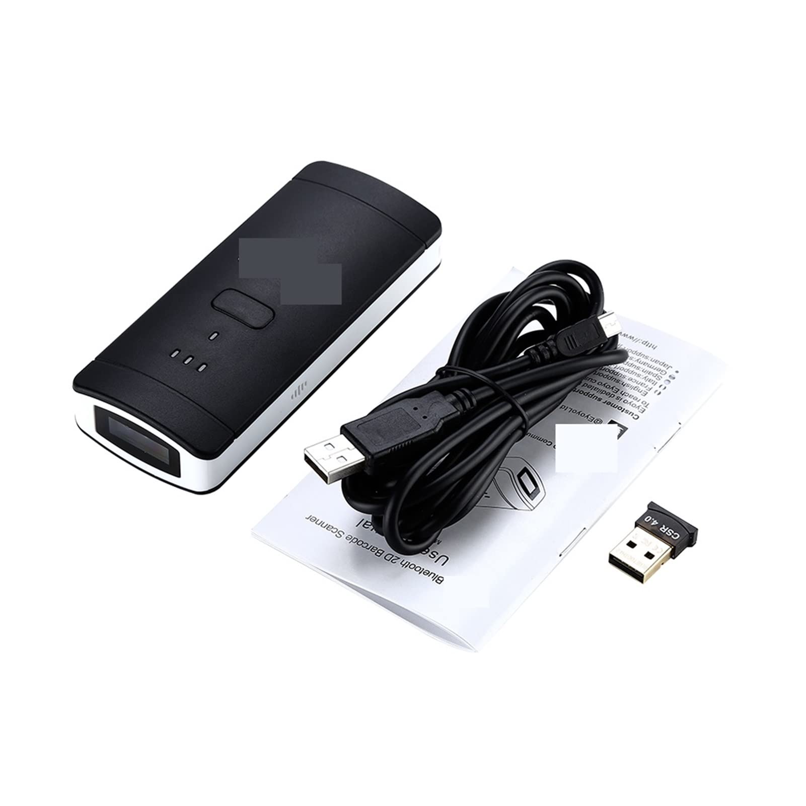 Escáner de código Barras Bluetooth 2D inalámbrico Pdf417 Matriz Datos QR Lector códigos for Pocket Mini Scanner para Puntos de Venta en supermercados