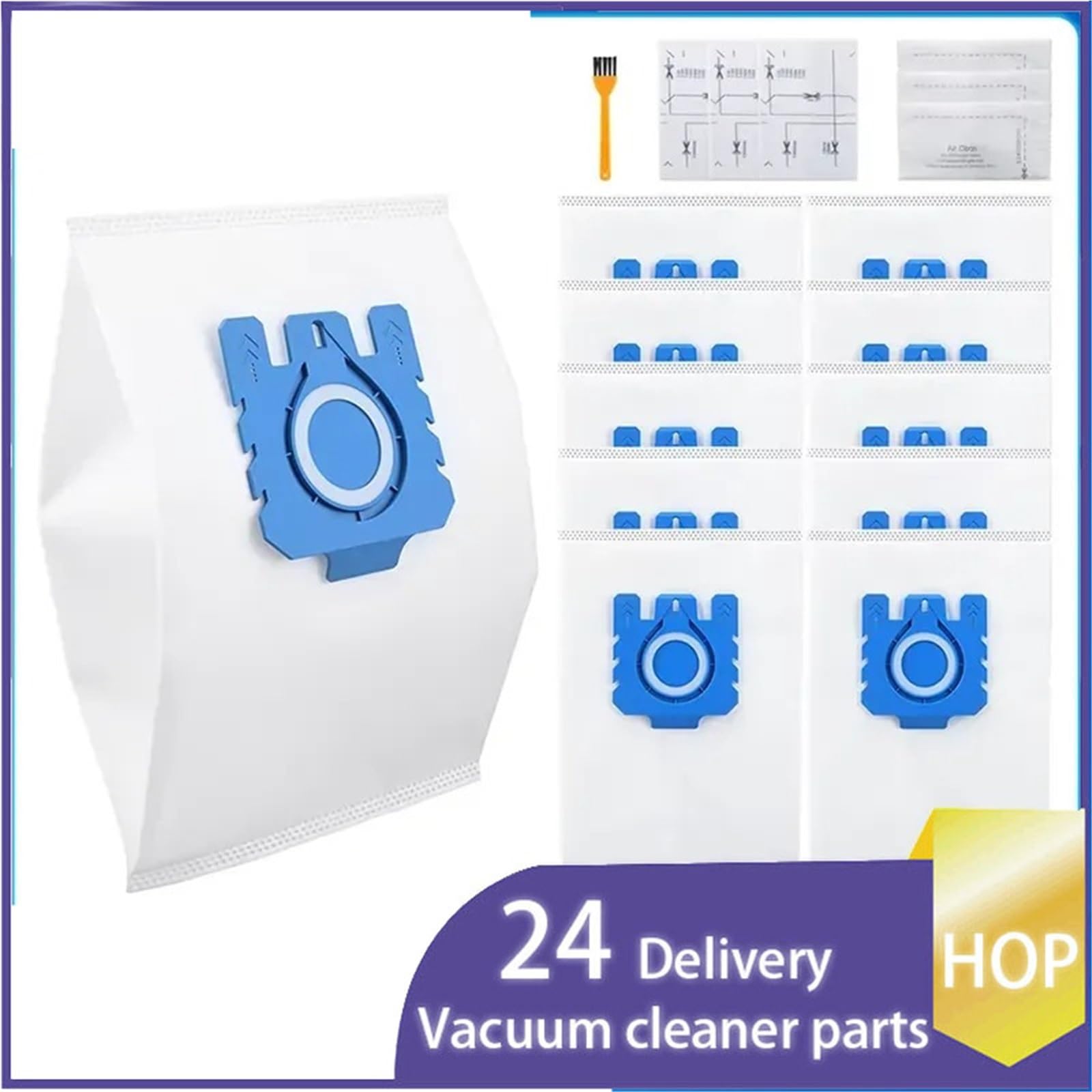 3D-Airclean-Beutel, kompatibel mit Miele GN Staubsaugerbeuteln Classic C1 Complete C1 C2 C3 S227 S240 S270 S400 S2 S5 S8(10pcs)