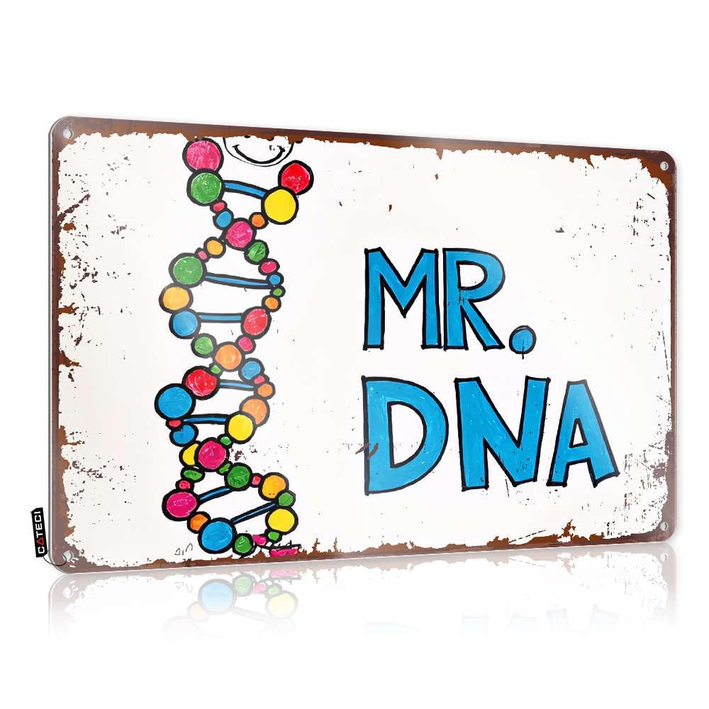 Sujd Colour Statue Cafe Funny Sign - Mr. Dna: Genetic Code Explorer Trespassing Rustic Wall Hanging(30X40cm)