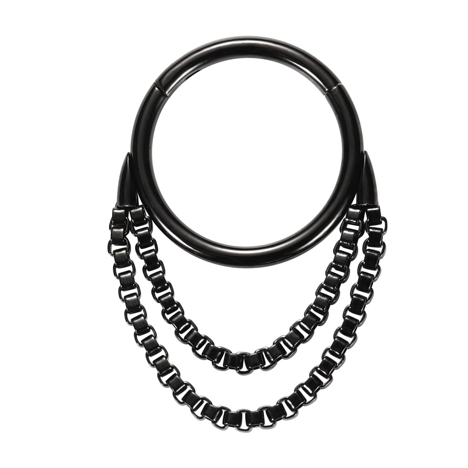 hengkaixuan Unique Animal Shape Septum Nose Ring Septum Jewellery 16G Daith Earrings Surgical Steel Nose Hoop Septum Clicker Conch Piercing Jewellery Rook Helix Tragus Cartilage Lobe Hoop Earring — view 3
