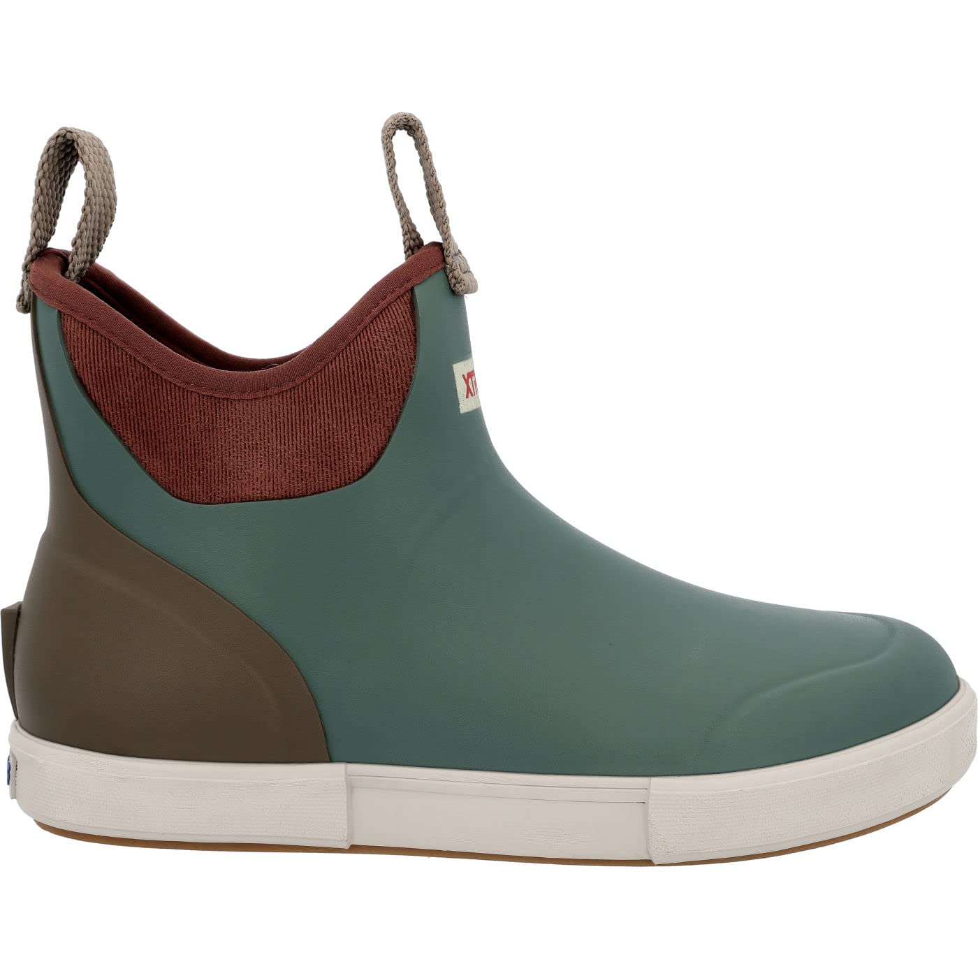 XTRATUF 6” Women’s Vintage Ankle Deck Boot - Lightweight, 100% Waterproof Rubber Footwear - Slip-Resistant Outsole - Moisture-Wicking Liner - Pre-Distressed Finish