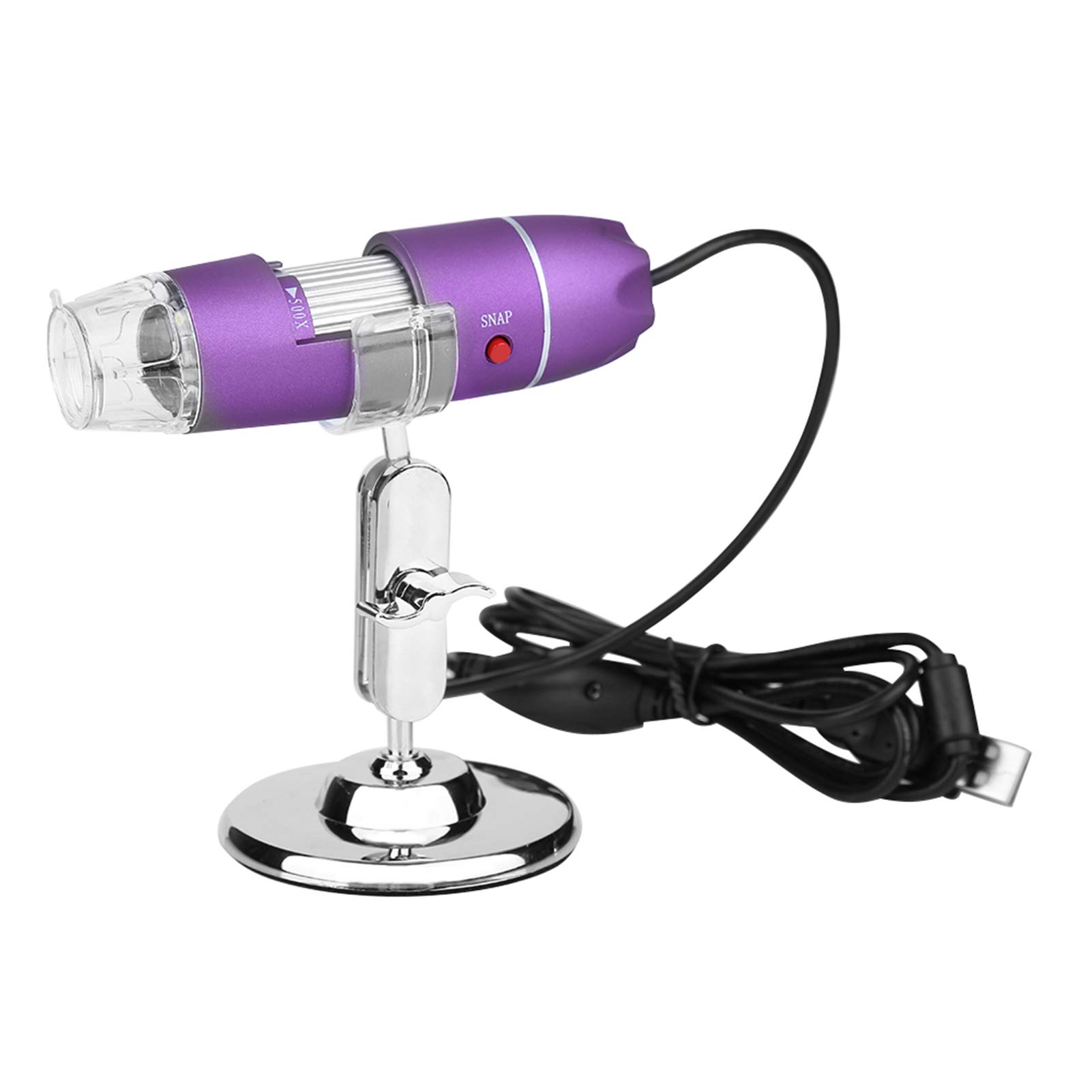Mikroskop cyfrowy USB, endoskop do analizy skóry, tester urody skóry włosowej wykrywacz skóry głowy mieszków włosowych 50 x 500 X, do testowania wilgotności skóry, elastyczności, oleju, melaniny, piegów