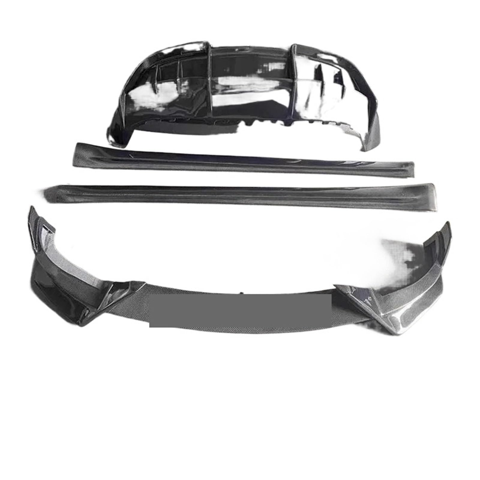 Adro Style Real Carbon Fiber Front Bumper Lip Rear Spoiler Trunk Diffuser Side Skirt Body Full Kit，Compatible For Tesla Model Y 2020-2024 (Color : Full body kit LOOK)