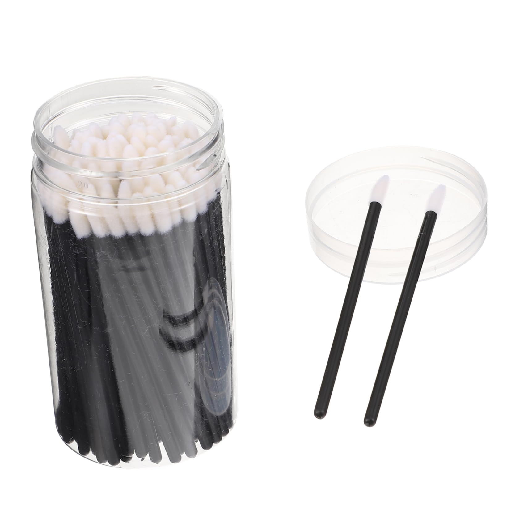 PartyKindom 100pcs Plastic Lip Brush Makeup Tool Set Disposable Lipstick Applicators for Daily Professional Use