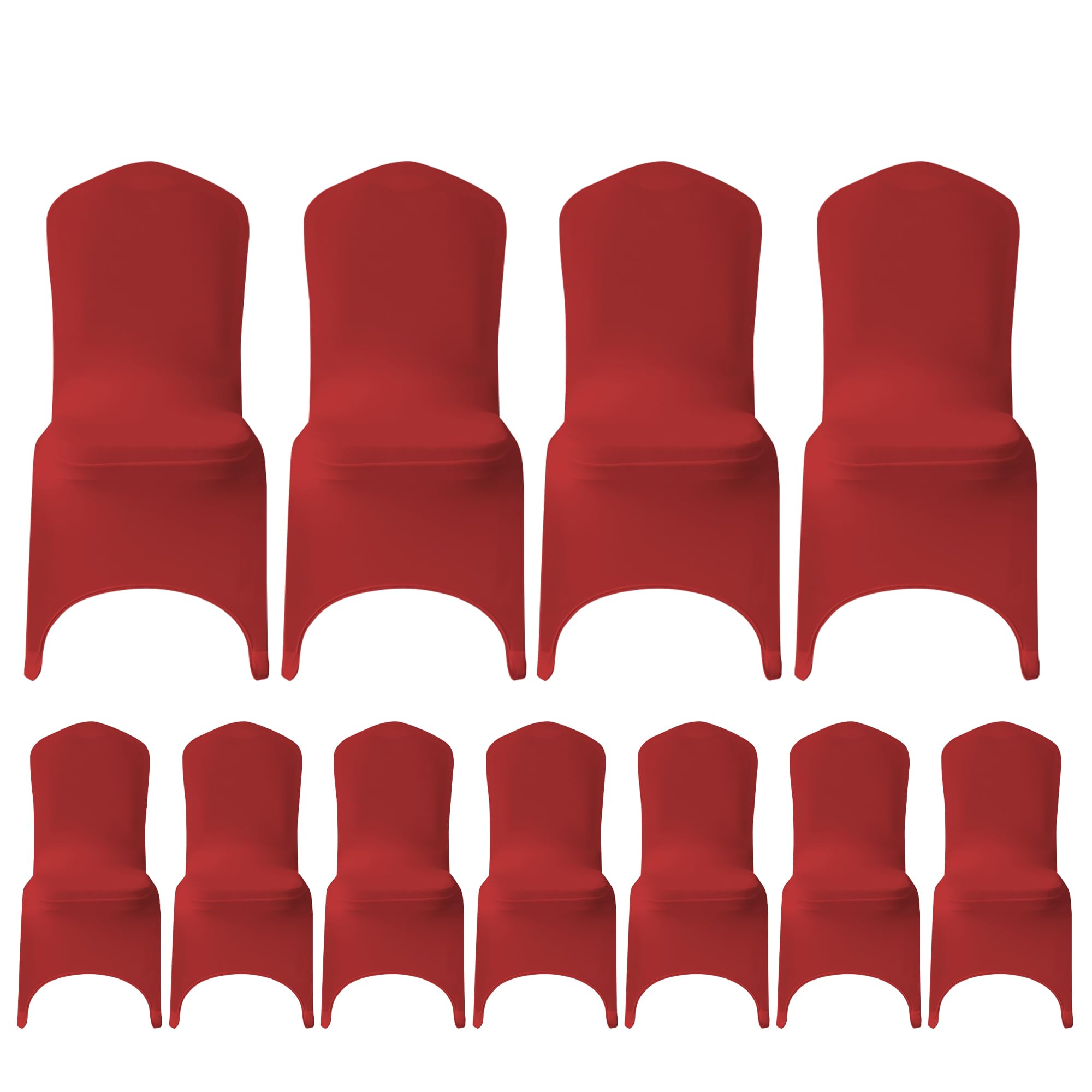 WedDecor Wedding Chair Covers Spandex Stretch Slipcover, Red, 10pcs — image 1