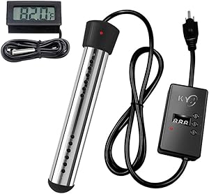 Immersion Bathtub Heater with Timer, 1500W Bucket Swimming Pool Portable Home Outdoor Travel Instant Submersible Hot Water Heaters