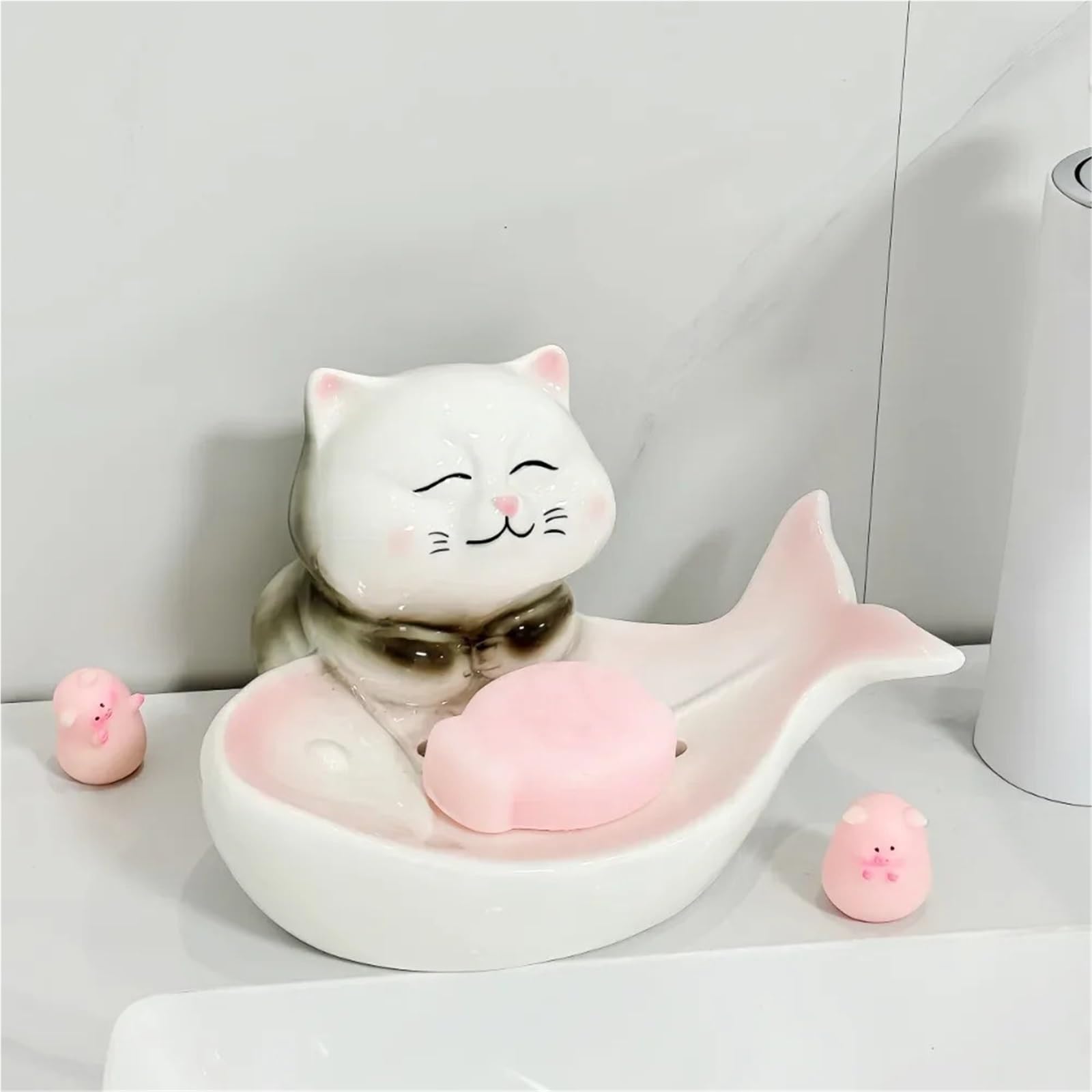 Jabonera Caja de jabón cerámica | Drenaje Hogar Baño Baño Plato Estante Decoración Accesorios