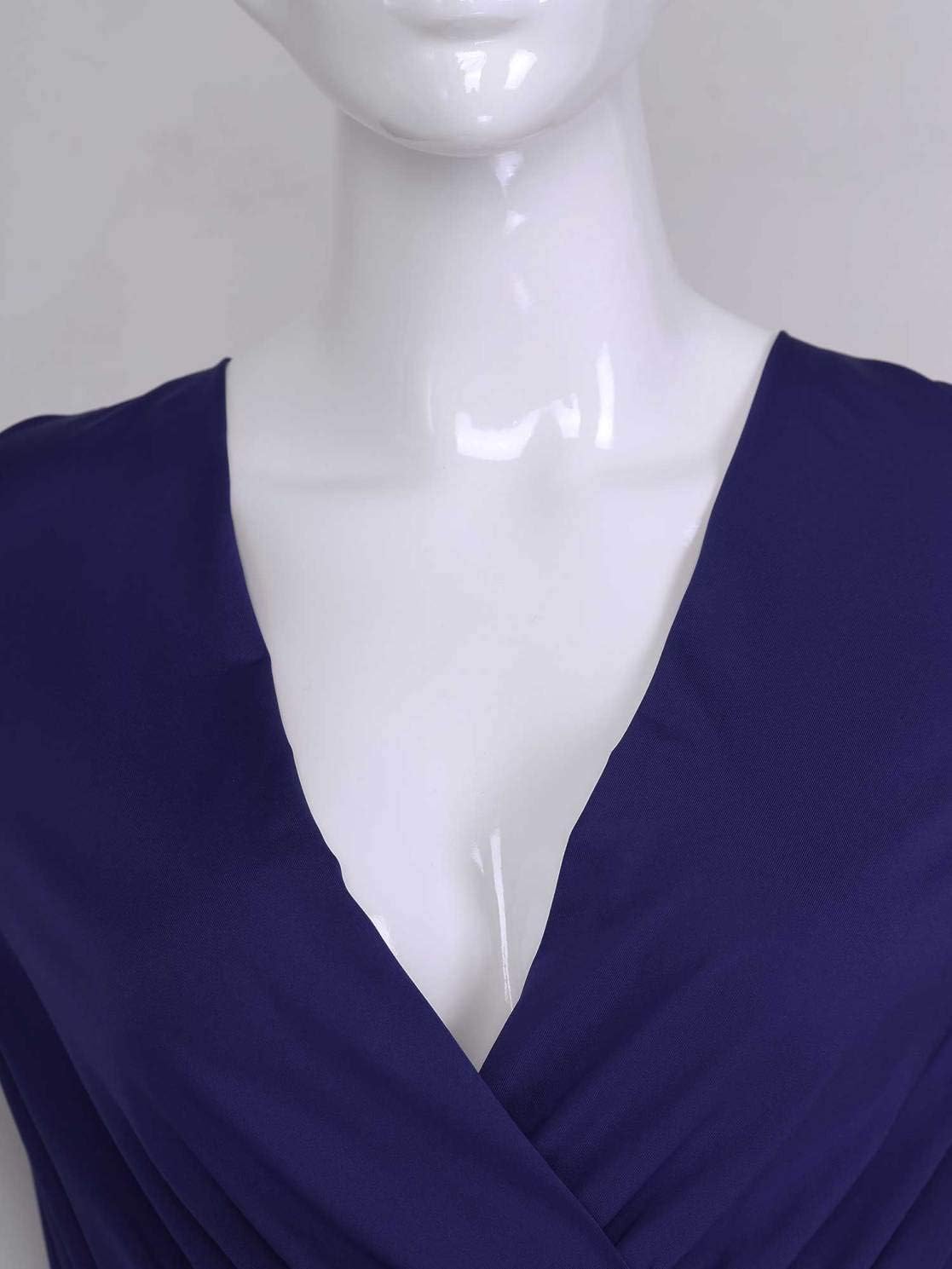 iiniim Women V Neck Half Sleeve Knee Length Nursing Maternity Dress Breastfeeding Nightdress for Baby Shower