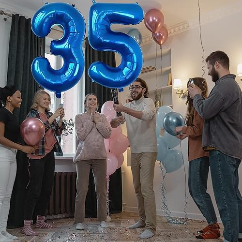 Miniatura 3 de Globos digitales del número 12 de 32 pulgadas, del alfabeto, 12, globos de helio, globos grandes para suministros de fiesta de cumpleaños, boda,