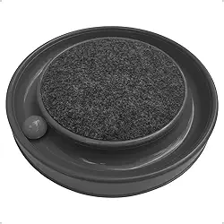 Arranhador Interativo Preto para Gatos com Bolinha Antientresse