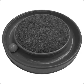 Arranhador Interativo Preto para Gatos com Bolinha Antientresse