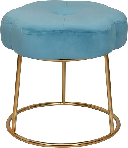 Miniatura 54 de Linon Talulah - Taburete de terciopelo blanco y metal dorado Blanco,Azul claro,Verde claro,Crema Sherpa,https://www.amazon.com/dp/undefined