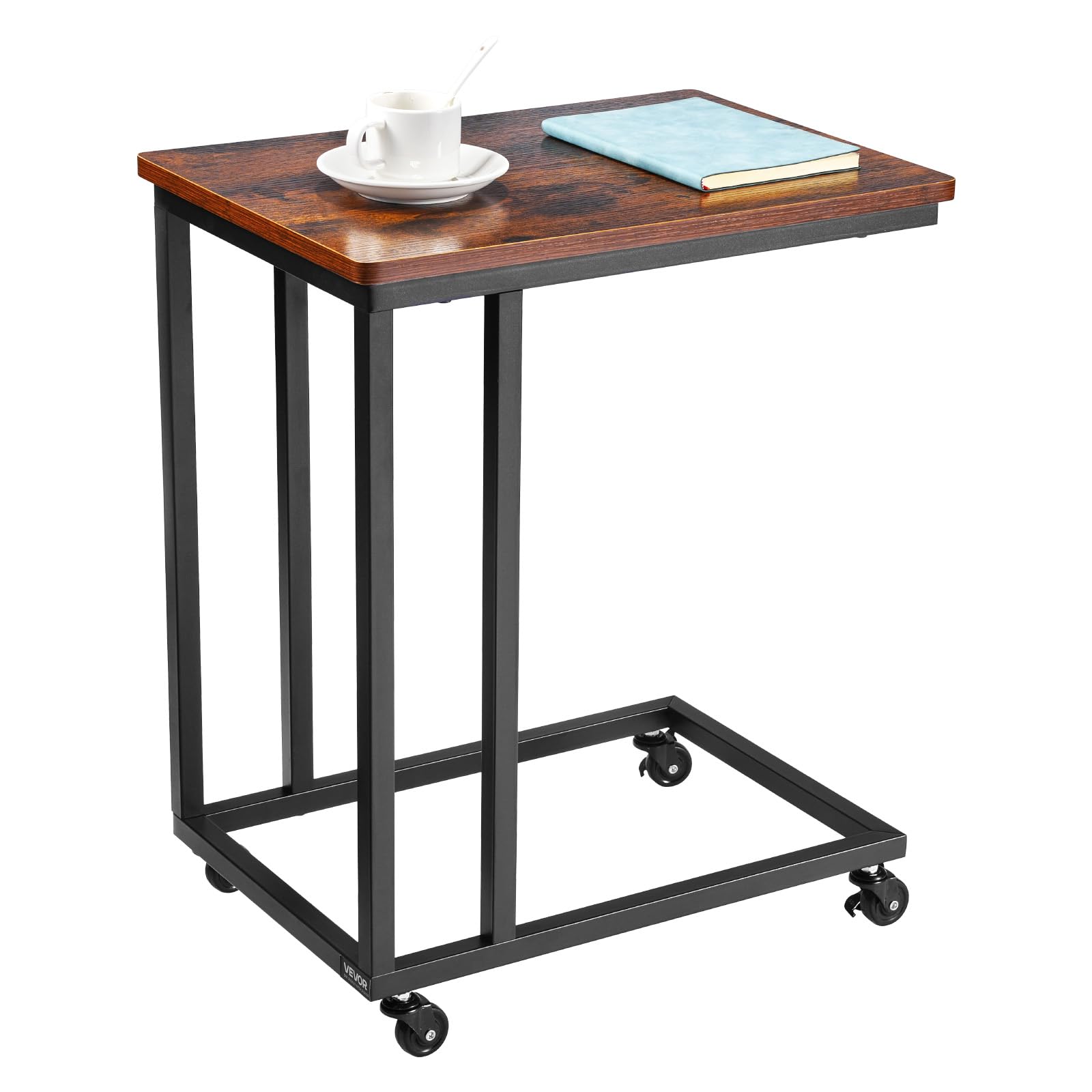 Amazon.com: VEVOR C Table, C Shaped Sofa Side Table with Metal Frame  Rolling Casters, Portable C Shaped End Stand for Living Room Bedroom  Office, 19.69 x 13.78 x 23.82 inches Laptop Side