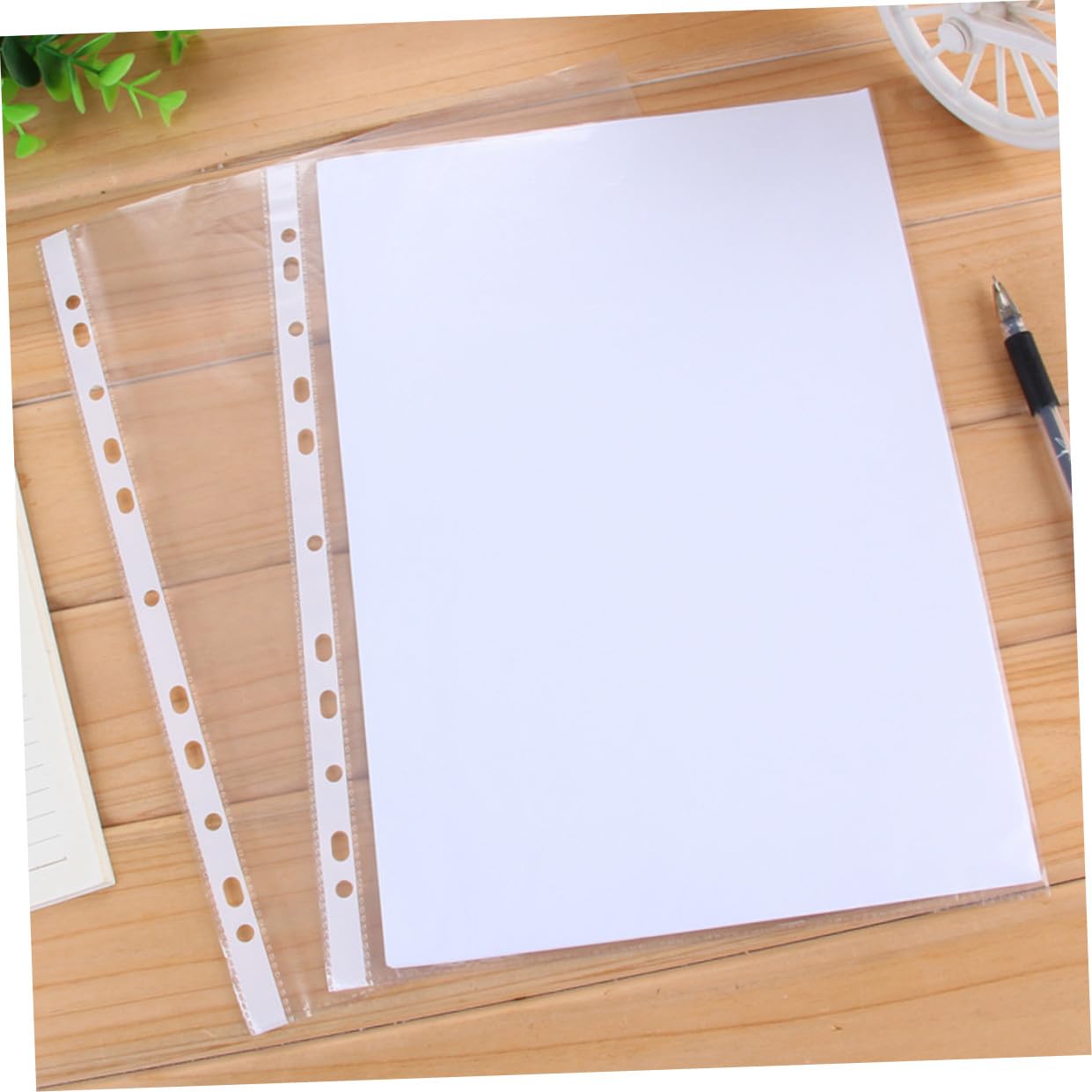 Angoily 100pezzi Raccoglitore Documenti Trasparente in Materiale Pp Resistente e Antiolio Leggero e Facile da Pulire per Mantenere Ordinati i Documenti
