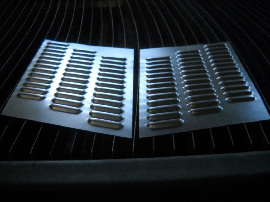 Pair of Angled Triple Row 4” 39 Louvered Panels