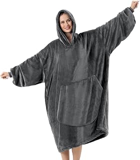 FestiCorp Oversized Blanket Hoodie for Adults - Extra Long Wearable Sweatshirt with Giant Sleeve, Hood and Pocket