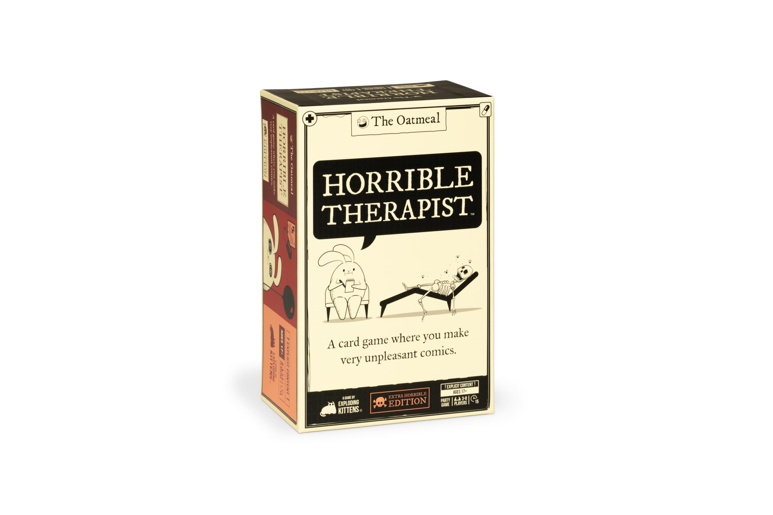 Exploding Kittens Horrible Therapist Extra Horrible, 3-8 Players, 17+